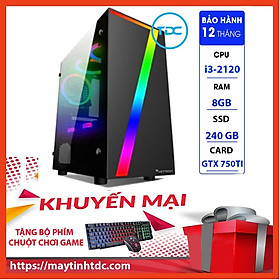 MAX PC GAMING X7 CPU Core i3-2120 Ram 8GB SSD 240GB GTX 750TI Chơi PUBG,LOL,CF,Fifa4,Đế chế Tặng Bộ Phím Chuột Game