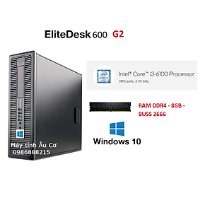 Máy tính đồng bộ Elite 600g2 ( Intel Core i3-6100 Processor 3M Cache, 3.70 GHz / Ram DDR4 - 8GB / HDD 1000GB) Dùng học tập - làm việc - HÀNG CHÍNH HÃNG