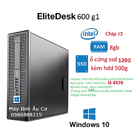 Máy tính đồng bộ EliteDesk 600G1 ( CPU Core i5-4570 ( 3.6GB) - Ram 8GB - SSD 120GB + HDD 500GB ) - HÀNG CHÍNH HÃNG