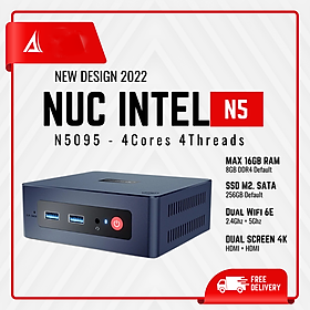 Máy tính để bàn – PC Gaming – NUC INTEL BN5095 Gen 11th - RAM 8GB, UP TO 16GB + ROM 256GB ( Hàng chính hãng)