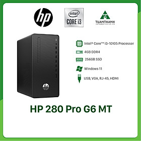 Máy tính để bàn - PC HP 280 Pro G6 MT 60P78PA/ 4G/ 256GB SSD/ WL+BT/ Windows 11 - Hàng Chính Hãng, Bảo hành 12 tháng